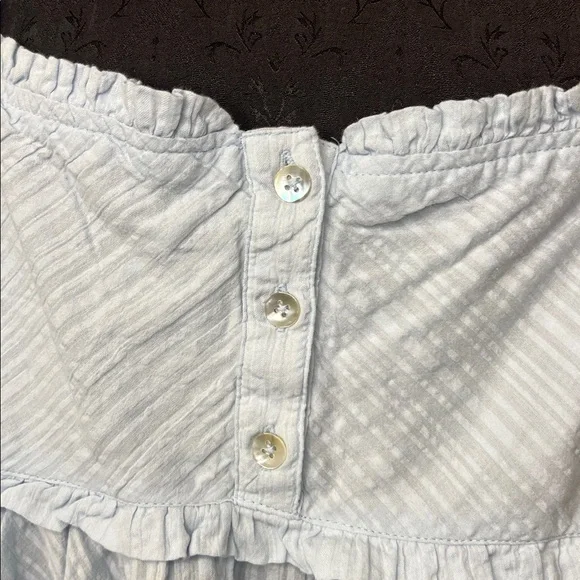 Free People Leave It To Me Crop Top Light Blue Blouse Size Large - Picture 3 of 7